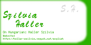 szilvia haller business card